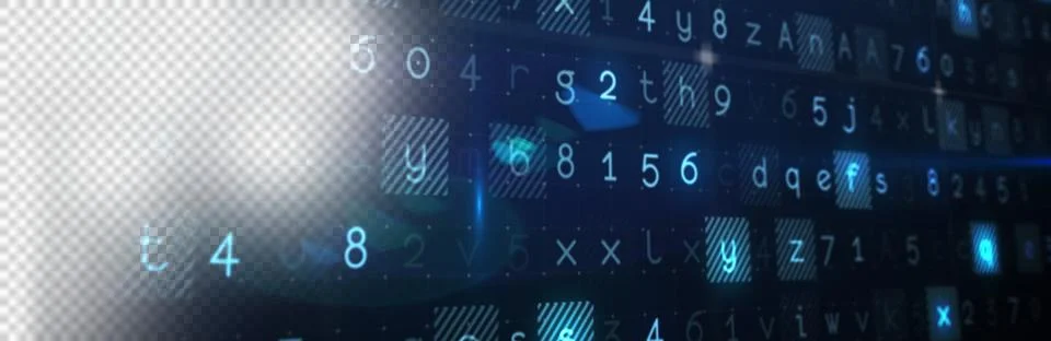 Digital png illustration of data processing on screen on transparent background Illustrazione stock