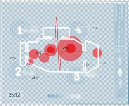 Digital png illustration of data processing on transparent background 스톡 사진