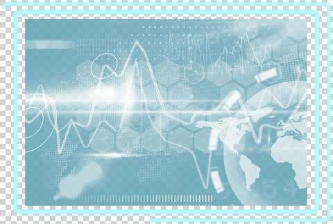 Digital png illustration of data processing with globe on transparent background Stock Photos