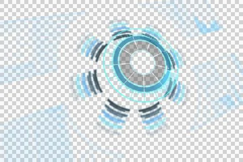 Digital png illustration of digital interface on transparent background 库存插图