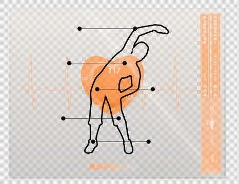 Digital png illustration of digital interface on transparent background Illustrazione stock