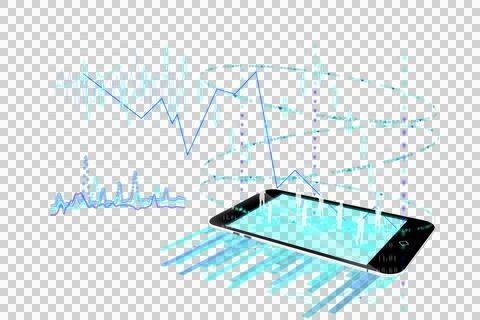 Digital png illustration of digital interface on transparent background Stockillustratie