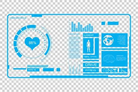 Digital png illustration of digital interface on transparent background Stock Illustration