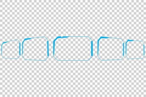 Digital png illustration of digital interface with shapes on transparent イラスト素材