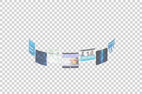 Digital png illustration of digital interface on screens on transparent イラスト素材