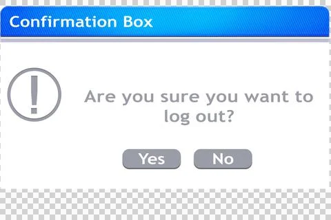 Digital png illustration of digital interface with confirmation box text on 스톡 일러스트