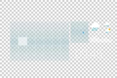 Digital png illustration of digital interface with weather forecast on Illustrazione stock