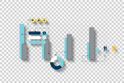 Digital png illustration of digital interface with charts on transparent Stock Illustration
