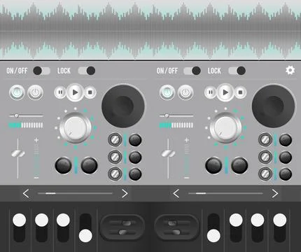 Digital png illustration of digital interface of sound software on transparent Stock Illustration