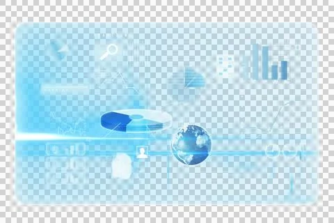 Digital png illustration of digital interface with data processing on イラスト素材