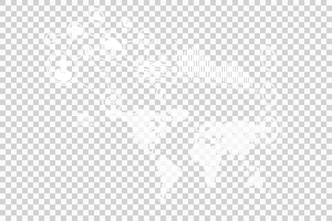 Digital png illustration of digital interface with connected circles on Stockillustratie
