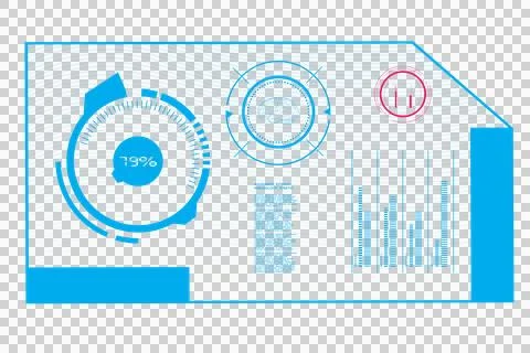 Digital png illustration of digital interface with data processing on イラスト素材