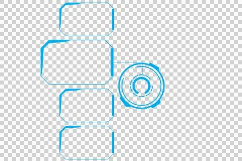 Digital png illustration of digital interface with copy space on transparent Stock Illustration