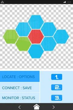 Digital png illustration of digital interface with texts and shapes on Stock Illustration
