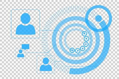 Digital png illustration of digital interface on transparent background Stock Illustration