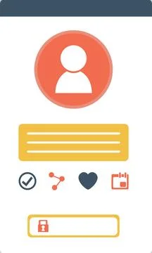 Digital png illustration of digital interface of social media profile on Stock Photos