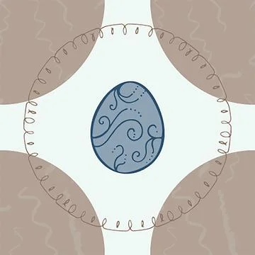 Digital png illustration of easter egg on transparent background 스톡 일러스트