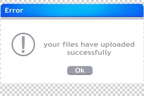 Digital png illustration of error message with warning sign on transparent イラスト素材