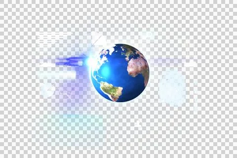 Digital png illustration of globe with data processing on transparent background Illustrazione stock