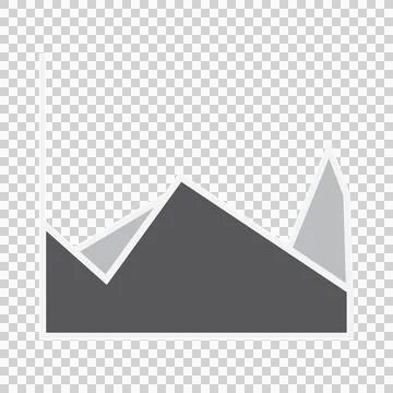 Digital png illustration of gray area chart on transparent background Stock Illustration