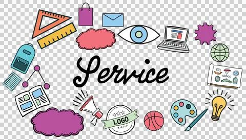Digital png illustration of group of objects and inscription on transparent Stock Illustration