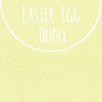 Digital png illustration of hand with easter egg hunt text on transparent Illustrazione stock