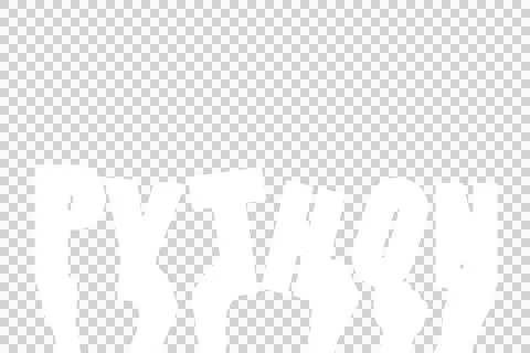 Digital png illustration of hands with python text on transparent background Stock Illustration