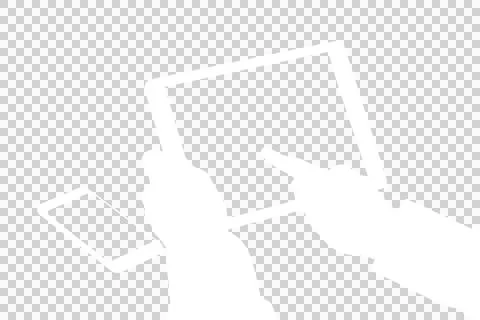 Digital png illustration of hands using smartphone and tablet on transparent Stock Illustration