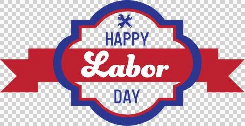 Digital png illustration of happy labor day text on transparent background Stock Photos