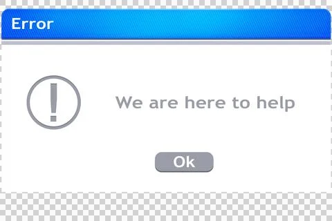 Digital png illustration of interface with error message on transparent Stockillustratie