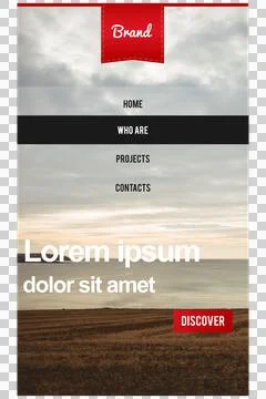 Digital png illustration of interface with lorem ipsum text on transparent Illustrazione stock