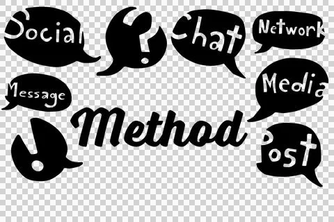 Digital png illustration of method text on transparent background Stock Illustration