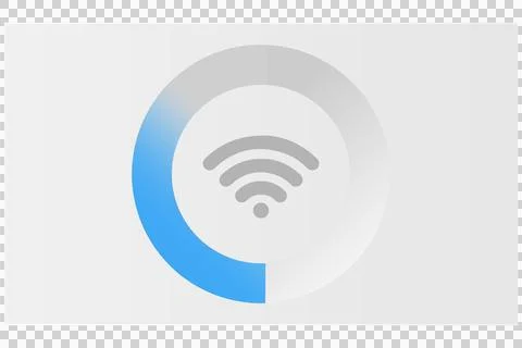 Digital png illustration of network range symbol on transparent background Stock Illustration