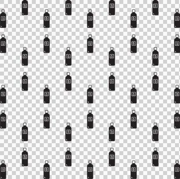 Digital png illustration of pattern of bottles on transparent background Stock Illustration