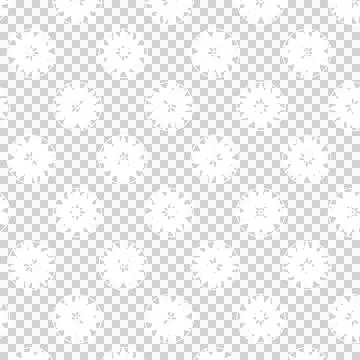 Digital png illustration of pattern of circular and floral shapes on transparent Illustrazione stock