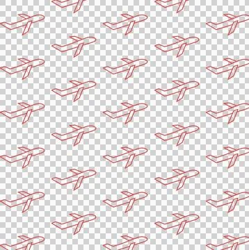 Digital png illustration of plane pattern on transparent background Stock Illustration