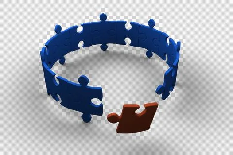 Digital png illustration of puzzle elements on transparent background Stock Illustration