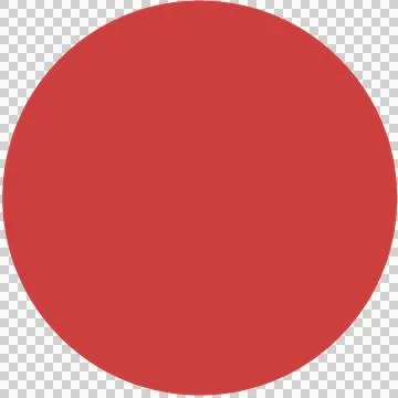 Digital png illustration of red dot with copy space on transparent background Stock Illustration