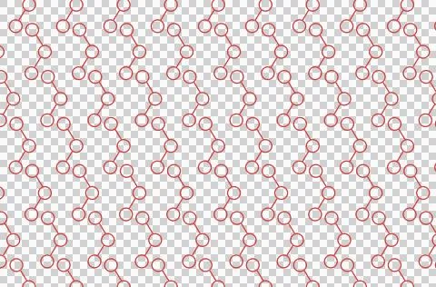 Digital png illustration of red pattern with circles on transparent background 스톡 일러스트