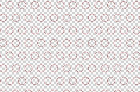 Digital png illustration of red pattern of repeated circles on transparent Stockillustratie