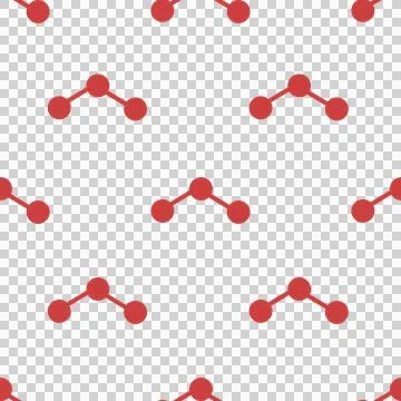 Digital png illustration of red pattern of repeated shapes on transparent Illustrazione stock