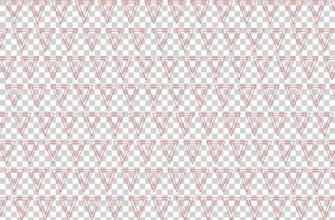 Digital png illustration of red pattern of repeated triangles on transparent Stock Illustration