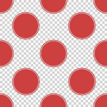 Digital png illustration of red pattern of repeated circles on transparent Stockillustratie