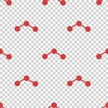 Digital png illustration of red pattern of repeated shapes on transparent Illustrazione stock