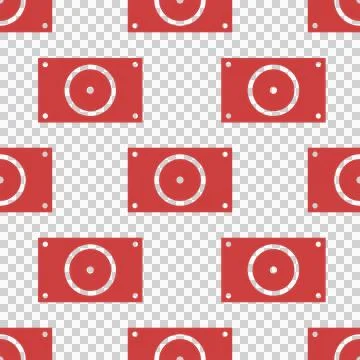 Digital png illustration of red rectangular plate with holes repeated on Stock Illustration