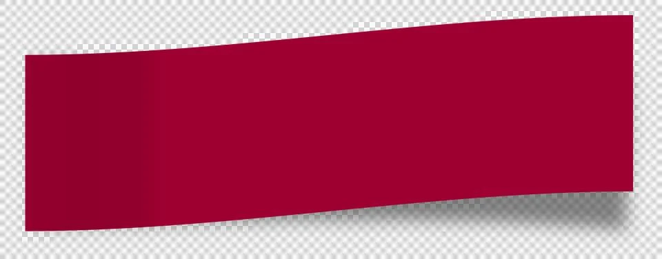 Digital png illustration of red rectangular banner for text on transparent Stock Illustration
