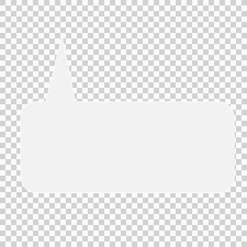 Digital png illustration of rounded rectangular empty white speech bubble on Stock Illustration