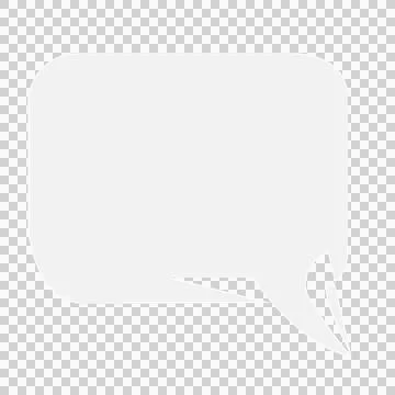Digital png illustration of rounded rectangular empty speech bubble on Stock Illustration