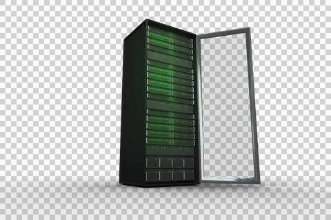 Digital png illustration of server computer on transparent background Stock Illustration