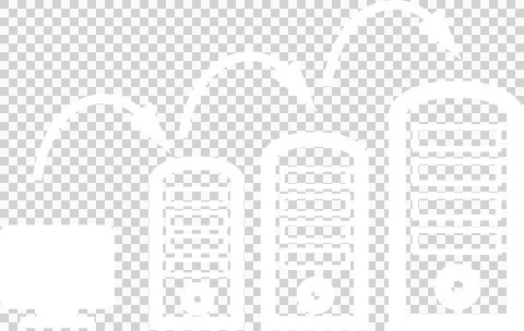 Digital png illustration of server computers on transparent background Stock Illustration